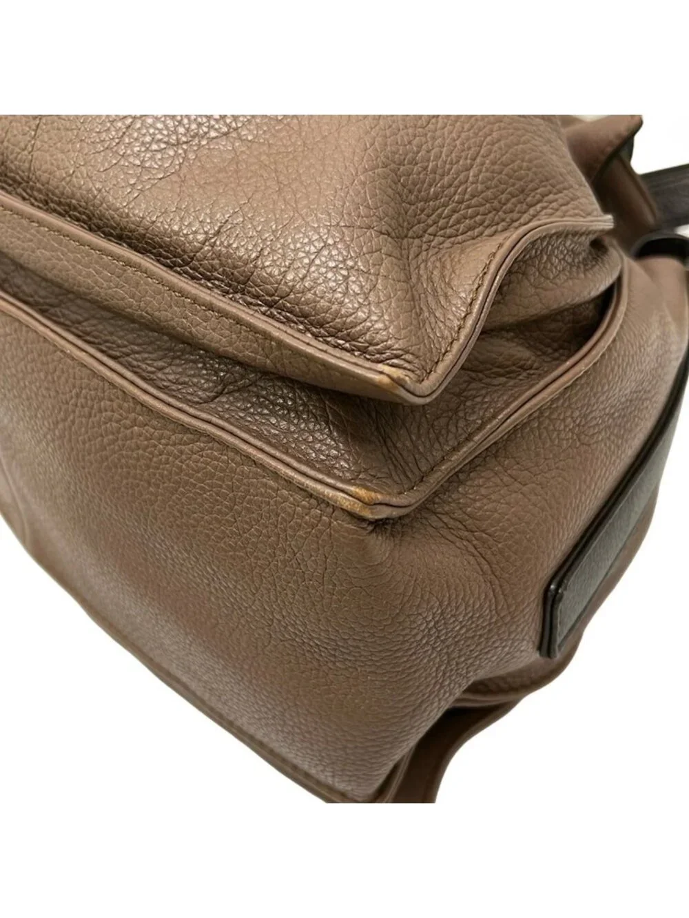 Loewe Shoulder Bag Flamenco Dark Brown Leather
